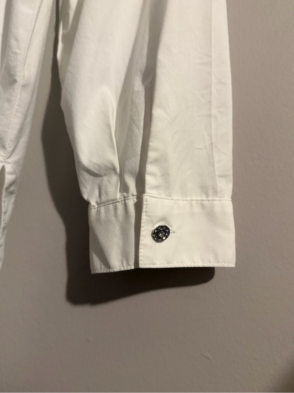 J. Jill White Shirt Collection Button Front Stretch Blouse XL Classic Career - Picture 9 of 13